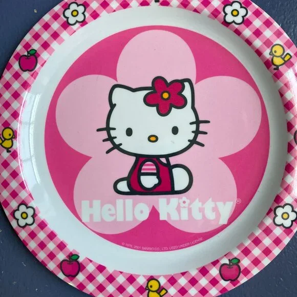 Hello Kitty Melamine Plate & Bowl Set, Vintage 2001 - Picture 5 of 9